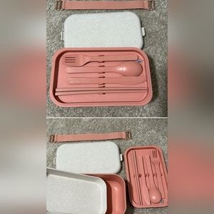OUR PLACELayered Lunch Box with Clips + Utensils